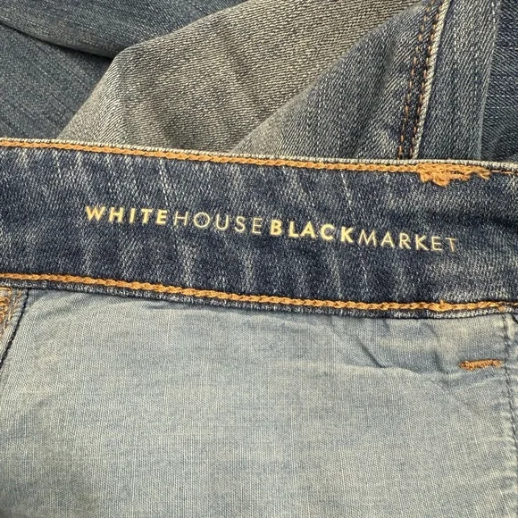 WHBM The Skinny Leather Trim Jeans Size 6 - Picture 11 of 16